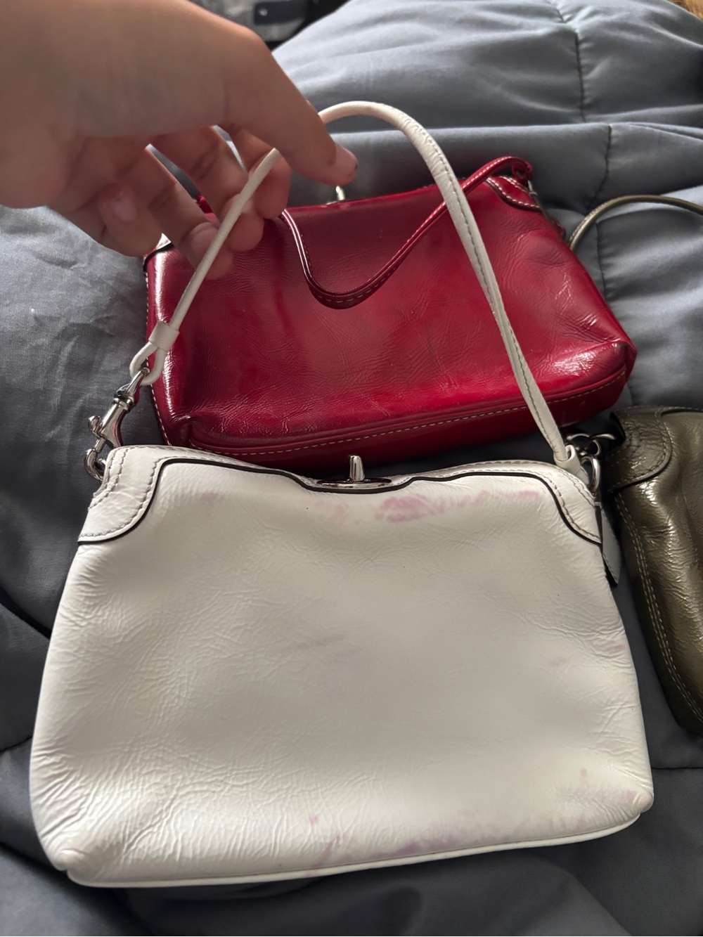 White Patent Leather Legacy Mini Bag/Wrislet